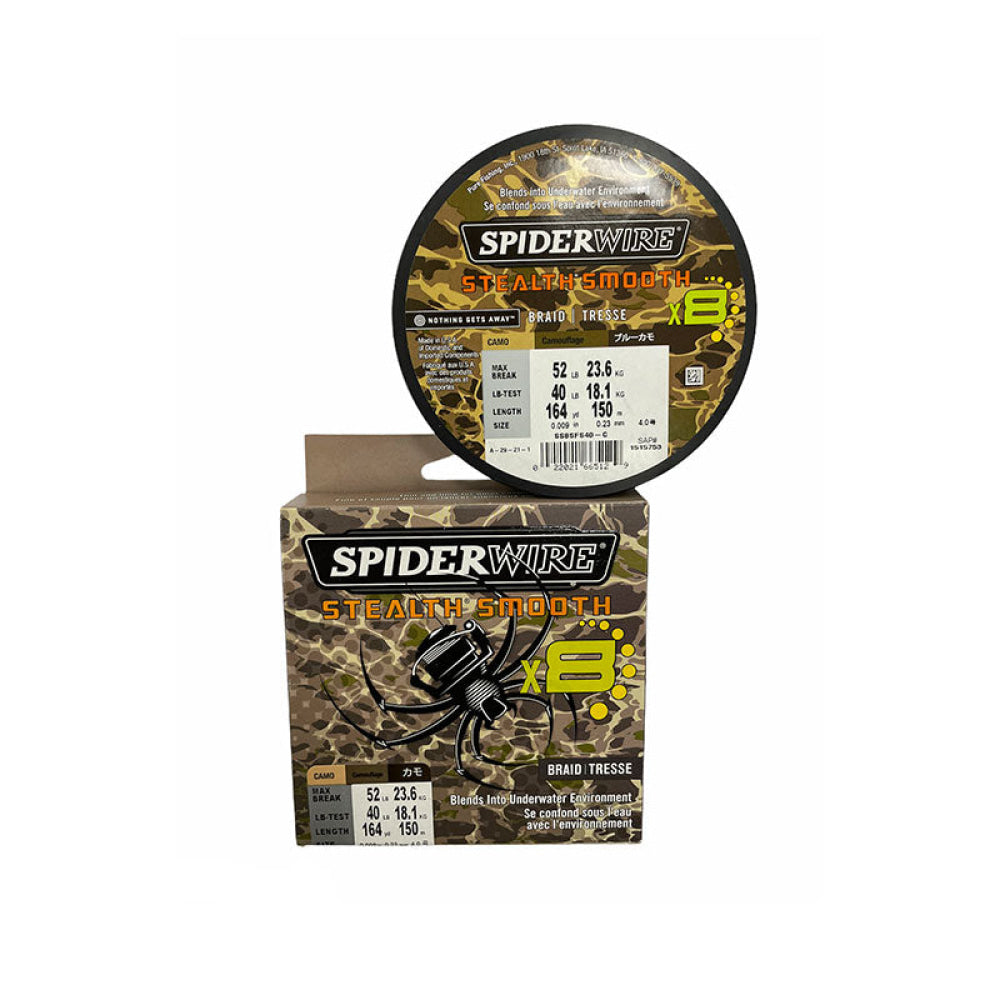 Spiderwire - Camo Stealth Smooth X8 164Yd Max Break 52Lb Lb-Test 40Lb