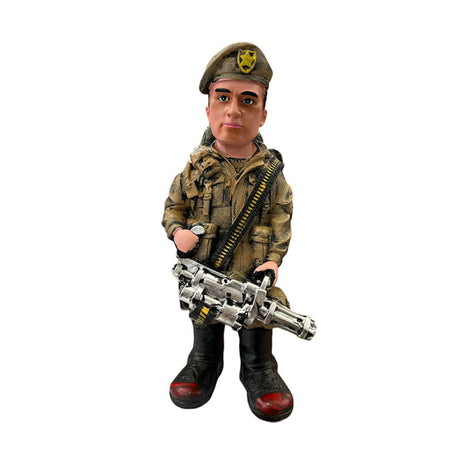 Statuetta Soldato American Corps Minigun 29Cm