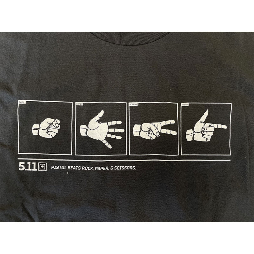T-Shirt - 5.11 Logo-T Rock Paper Scissor Pistol 018 Charcoal