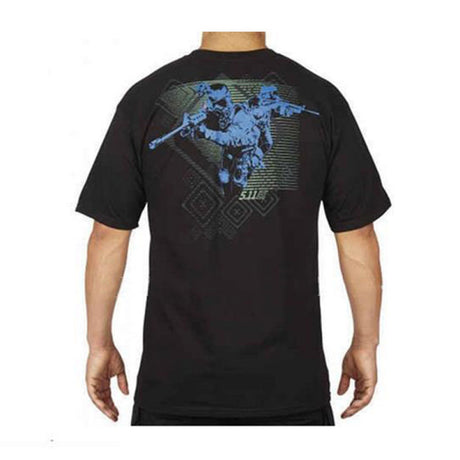 T-Shirt - 5.11 S/S Logo T-Red Scope 019 Black