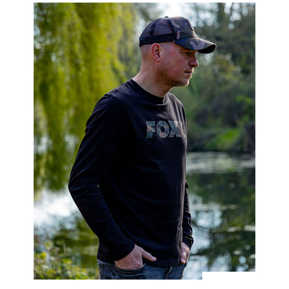 T-Shirt - Fox Long Sleeve Black/Camo