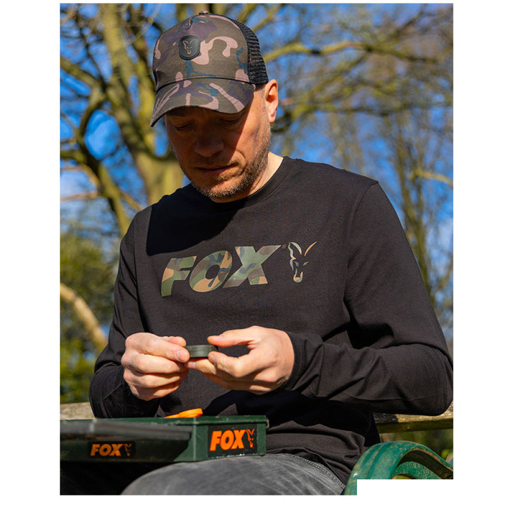 T-Shirt - Fox Long Sleeve Black/Camo