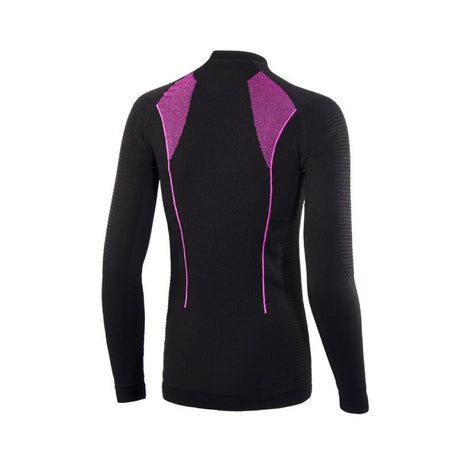 Trabaldo - Donna Maglia Termica Lightwool M/L Nero/Fucsia