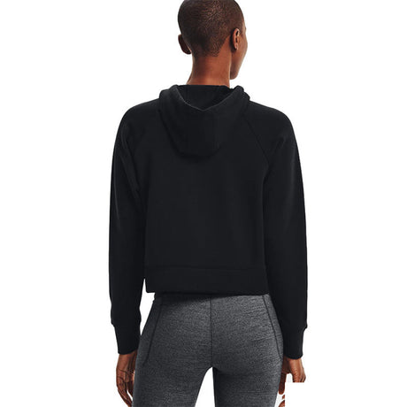 Under Armour - Donna Felpa Con Cappuccio Rival Fleece Mesh Ho Black / White 001