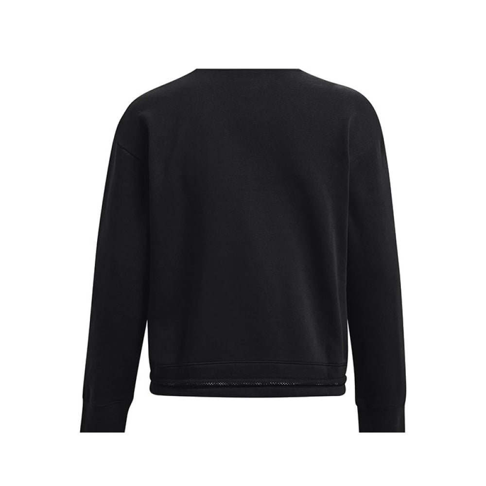 Under Armour - Donna Rival Fleece Mesh Crew Micro Pink / Black 685