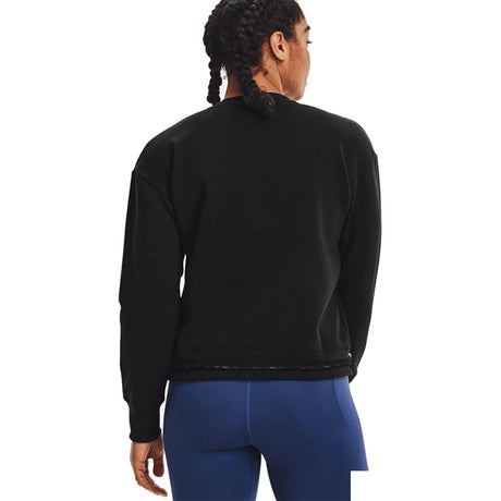 Under Armour - Donna Rival Fleece Mesh Crew Micro Pink / Black 685