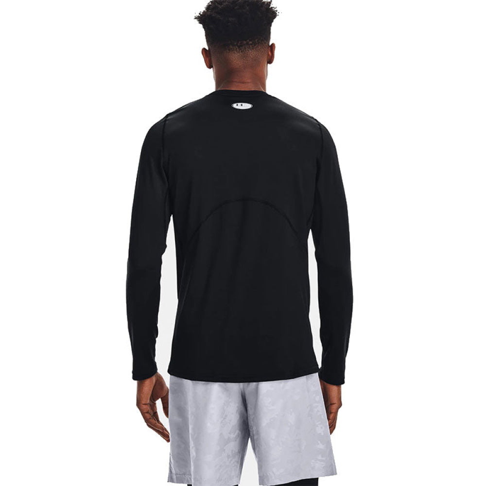 Under Armour - Uomo Coldgear® Fitted Crew Black / White 001