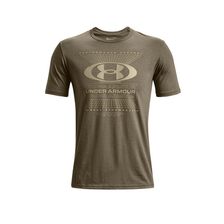 Under Armour - Uomo Ua Logo Grid Short Sleeve Tent / Khaki Gray Xs