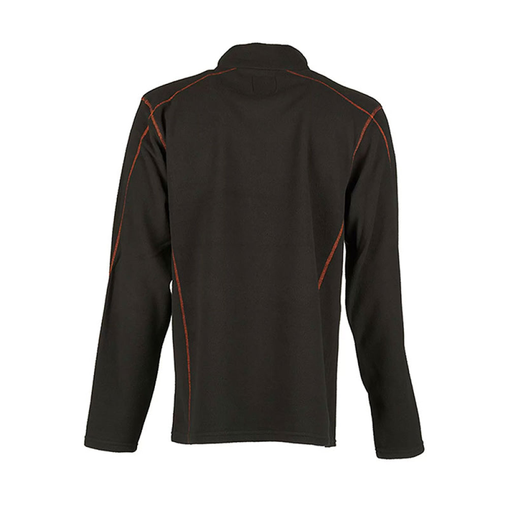 Univers - Cardigan Caccia In Pile Con Tasca Verde/Arancio