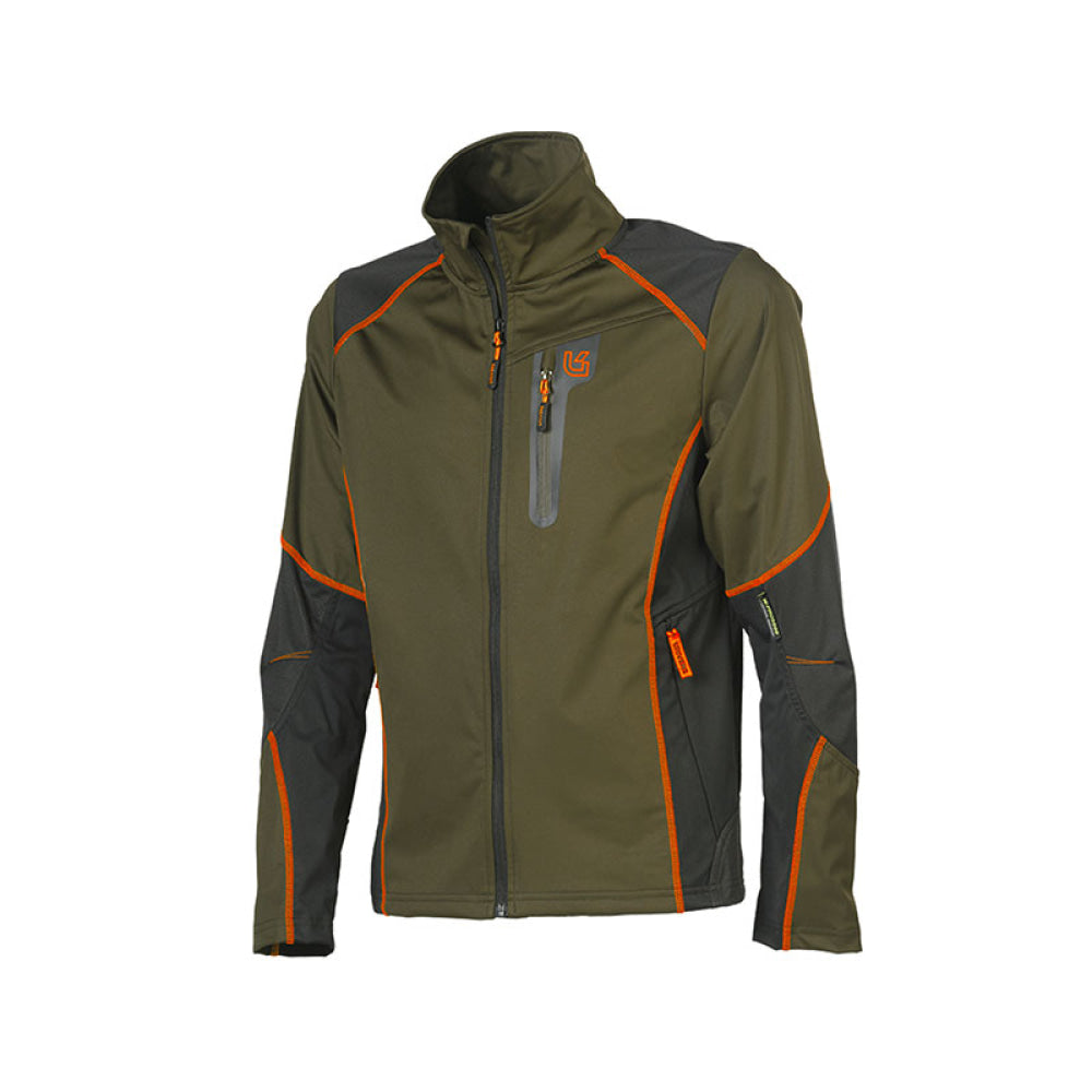 Univers - Cardigan Microshell U-Tex Verde/Arancio