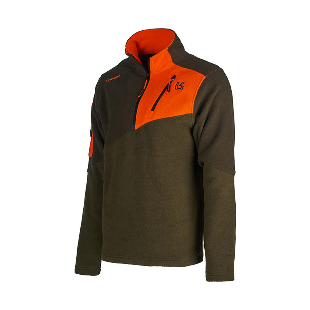 Univers - Pile Lupetto Caccia Lince Verde/Arancio