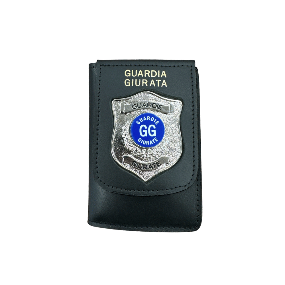 Vega Holster - Portafoglio Con Placca Colore Argento Guardia Giurata