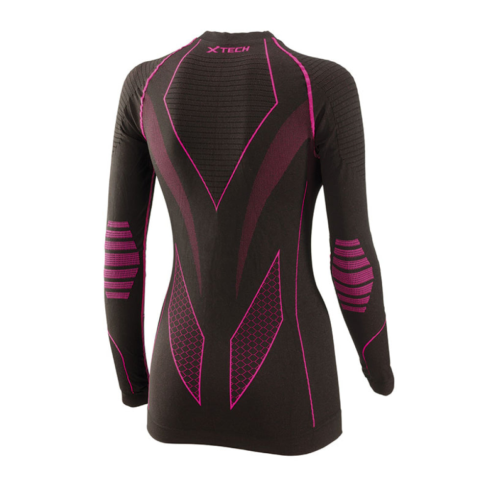 X Tech - Donna Maglia Dolomiti Nero-Fuxia