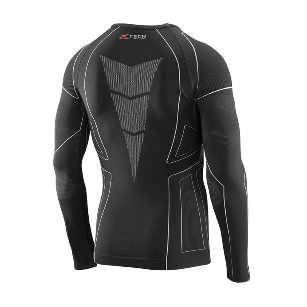 X Tech - Maglia Race 3 Manica Lunga Girocollo Nero