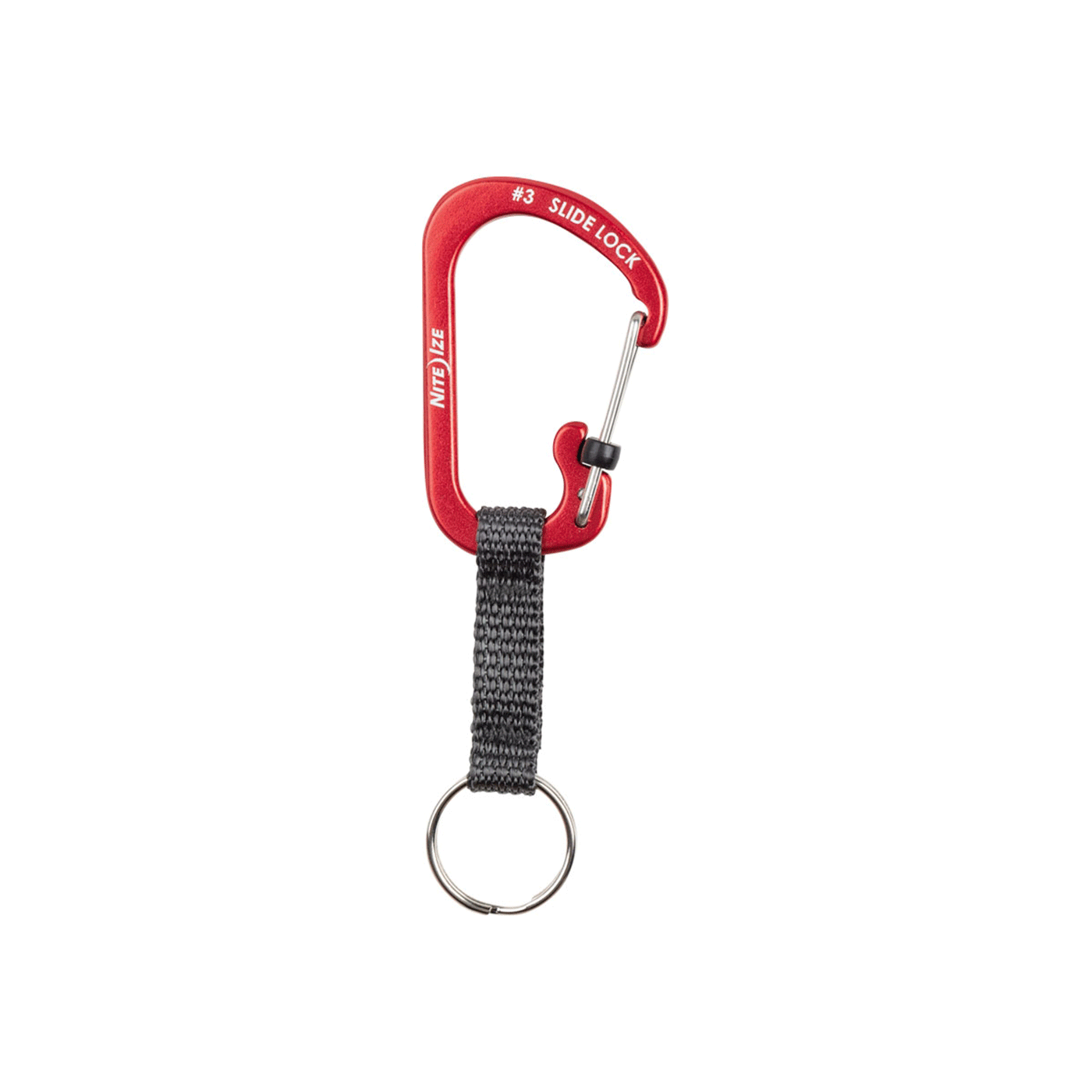 NITEIZE - PORTACHIAVI SLIDELOCK® KEY RING ALUMINUM Red