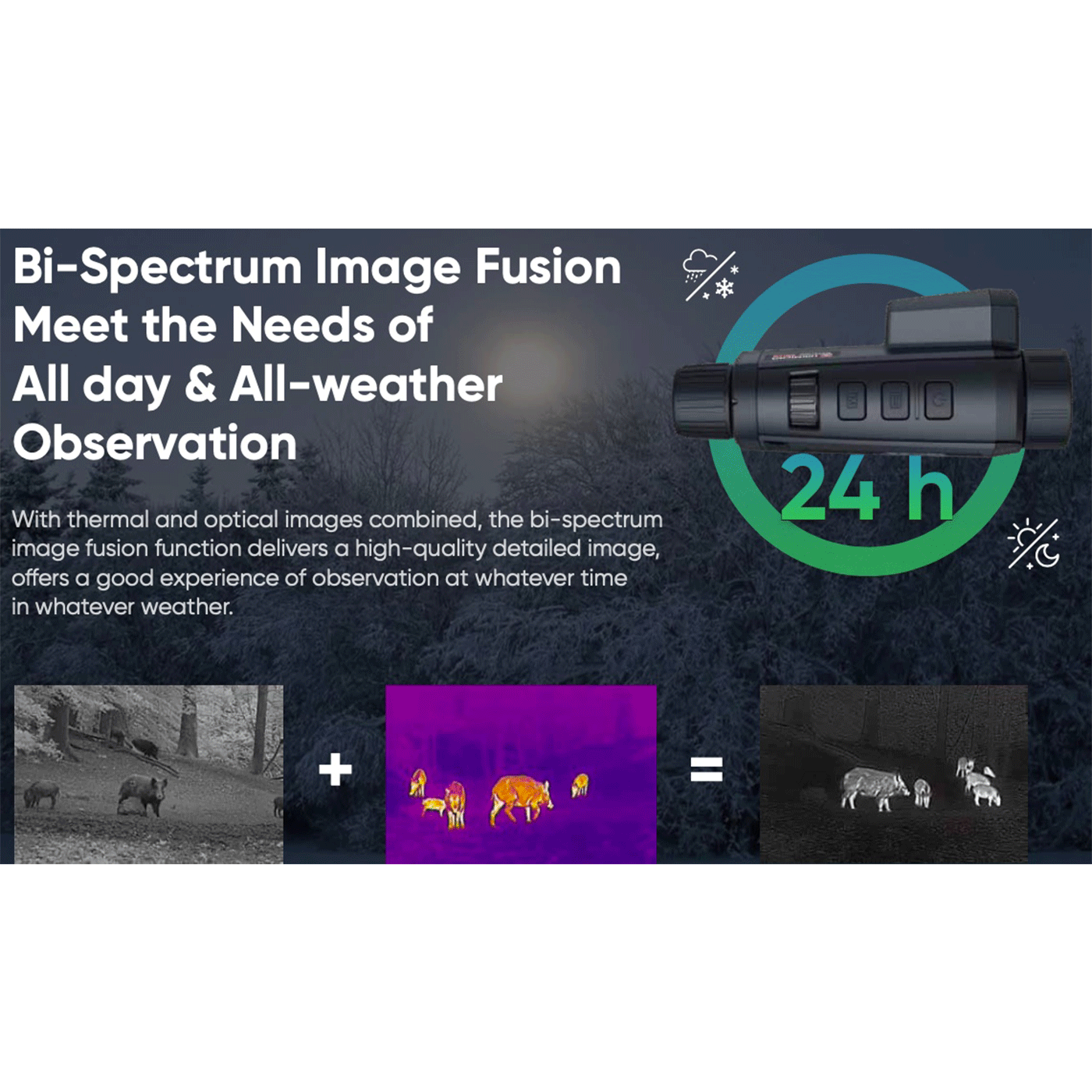 MONOCOLO - HIKMICRO - GRYPHON LRF GH35L THERMAL FUSION 16G 1024X768 Oled Lens 35mm Telemetro