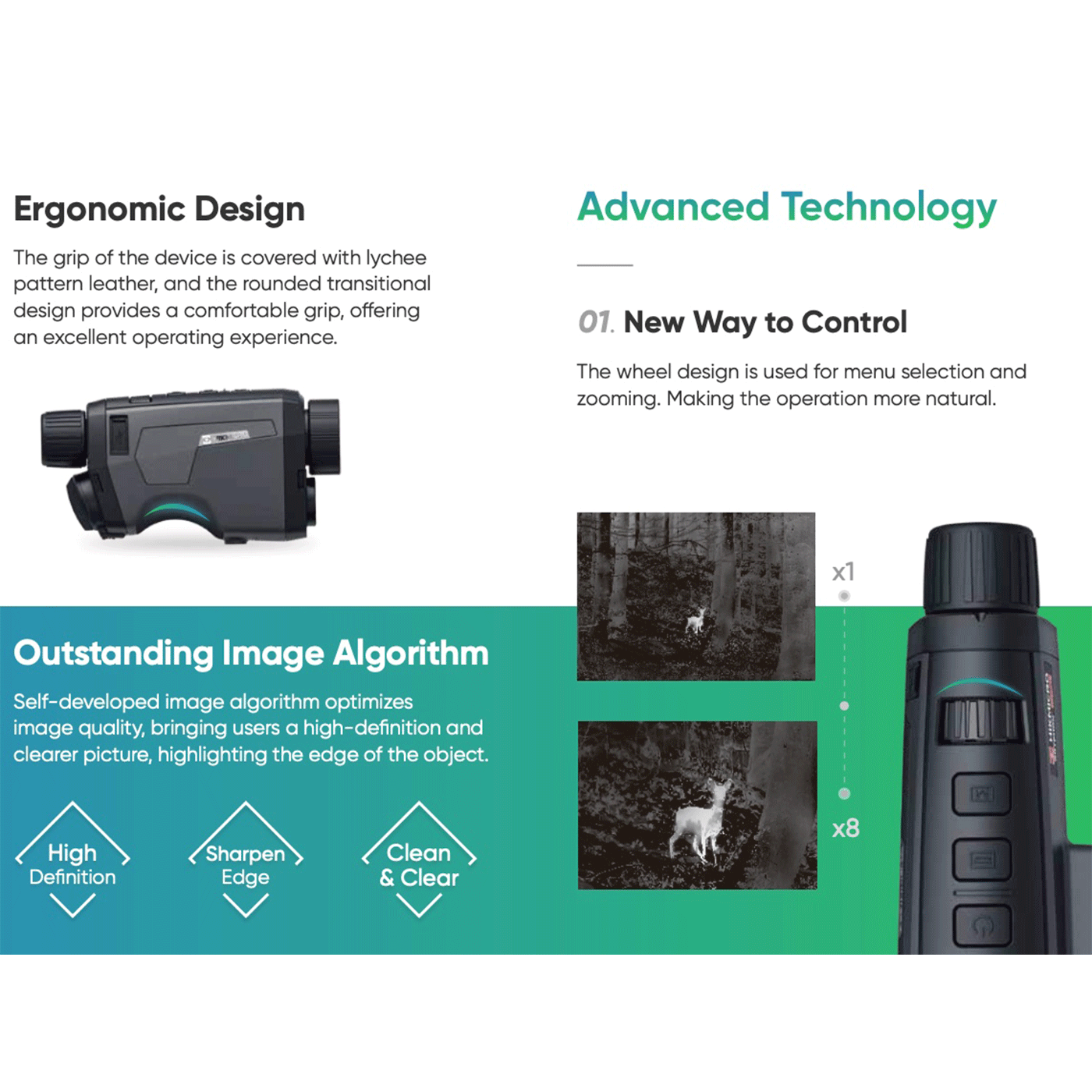 MONOCOLO - HIKMICRO - GRYPHON LRF GH35L THERMAL FUSION 16G 1024X768 Oled Lens 35mm Telemetro