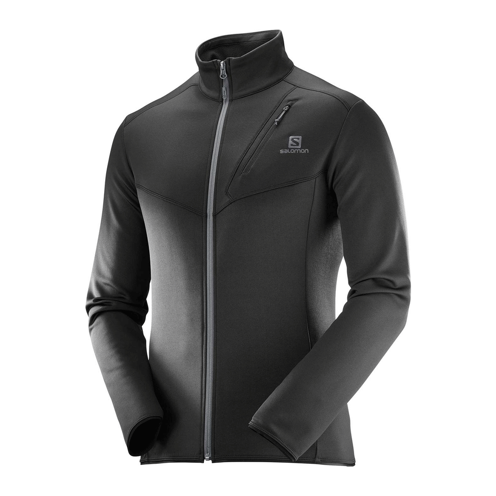 MAGLIA/PILE - SALOMON - UOMO - DISCOVERY FZ M Black MIDLAYER JACKET