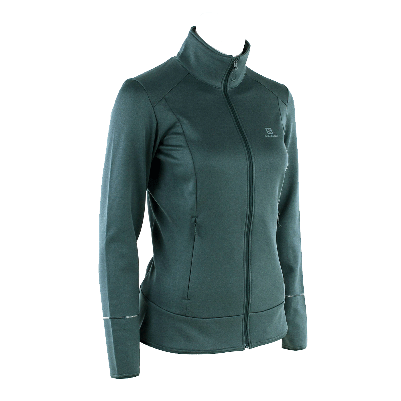 SWEATER/FLEECE - SALOMON - WOMAN - DISCOVERY FZ W Green Gables MIDLAYER JACKET