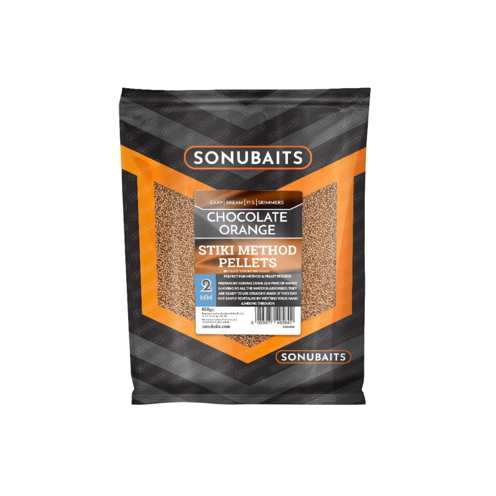 SONUBAITS - CHOCOLATE ORANGE STIKI METHOD PELLETS 2MM 650g