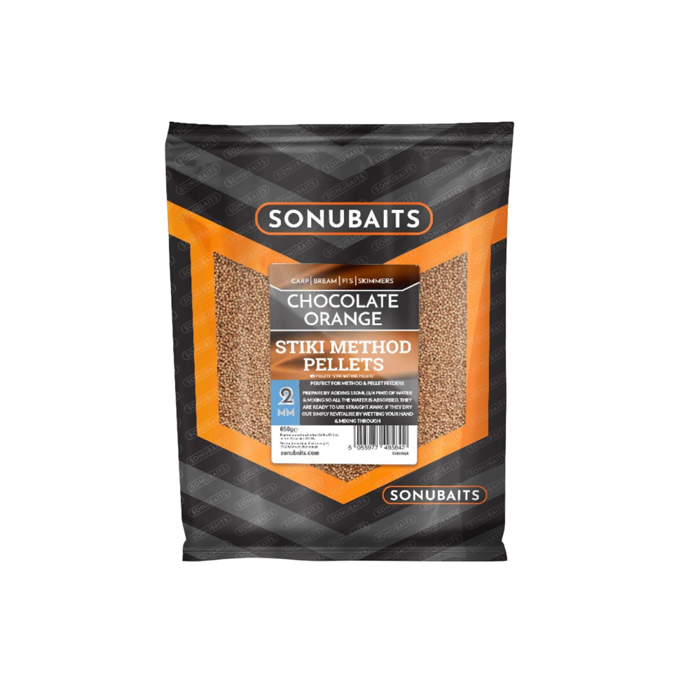 SONUBAITS - CHOCOLATE ORANGE STIKI METHOD PELLETS 2MM 650g