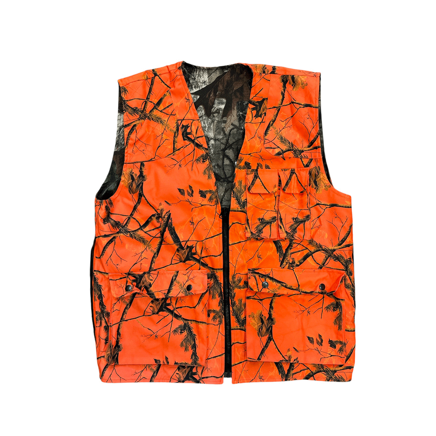 VEST DOUBLEFACE HUNTING Orange Camo