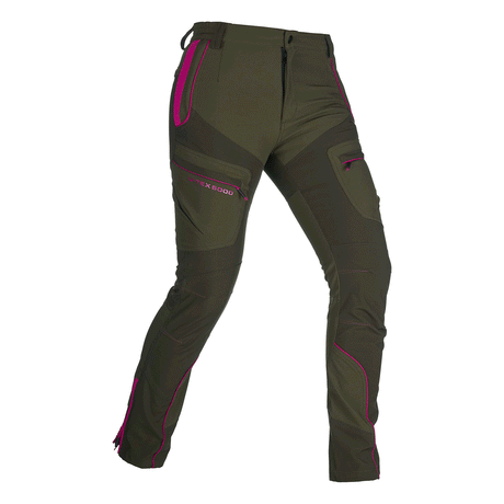 PANTS - UNIVERS - WOMEN - HUNTING PREDAZZO SOFTSHELL U-TEX Green/Fuchsia