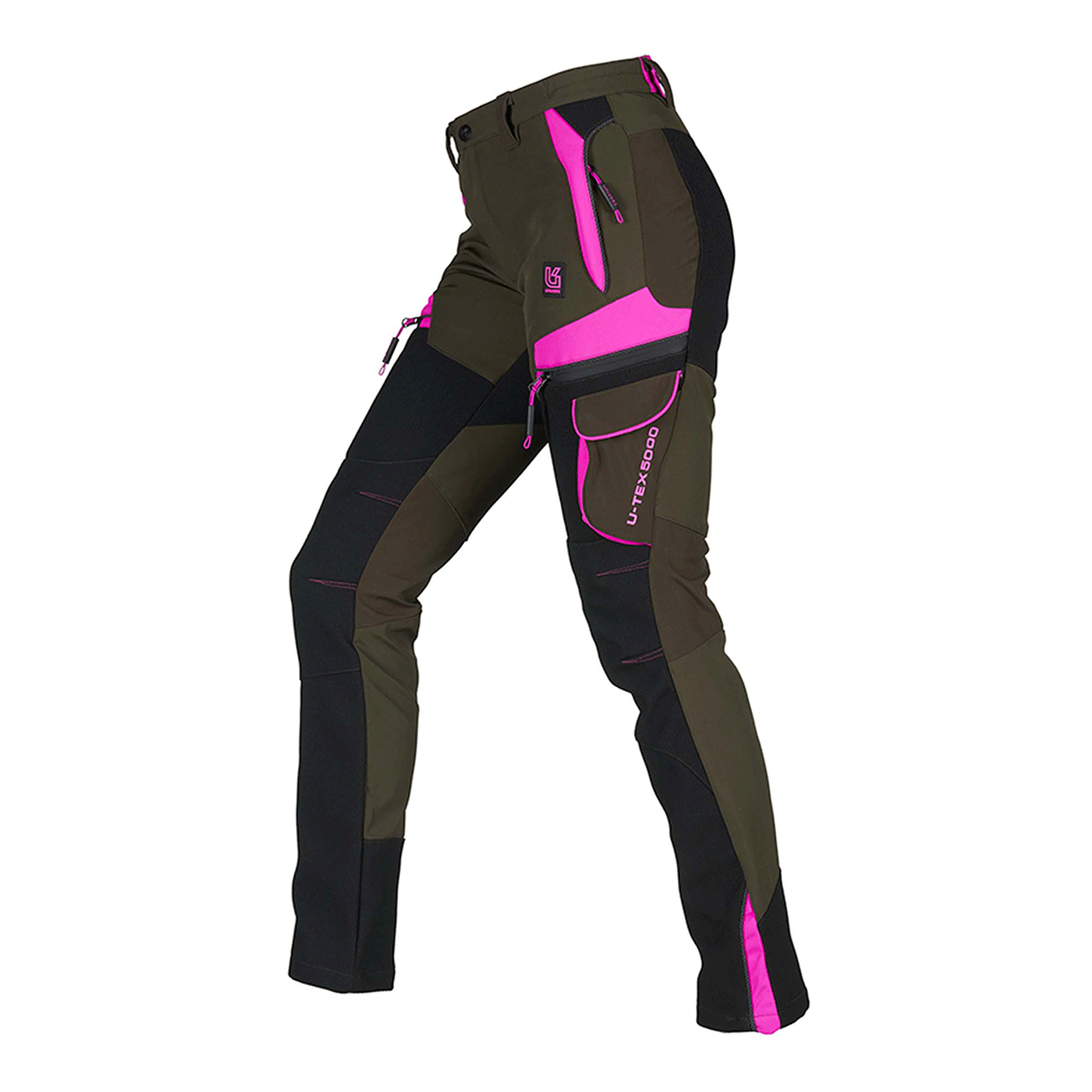 PANTS - UNIVERS - WOMEN - HUNTING TOFANE SOFTSHELL U-TEX Green/Fuchsia