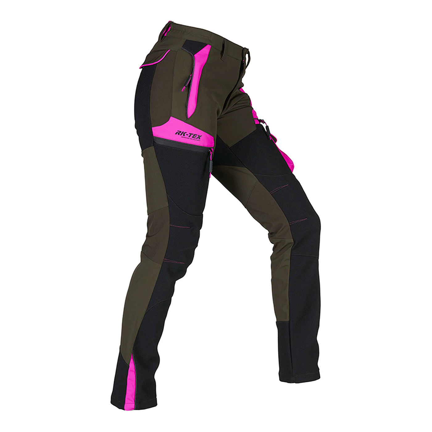 PANTALONE - UNIVERS - DONNA - CACCIA TOFANE SOFTSHELL U-TEX Verde/Fucsia