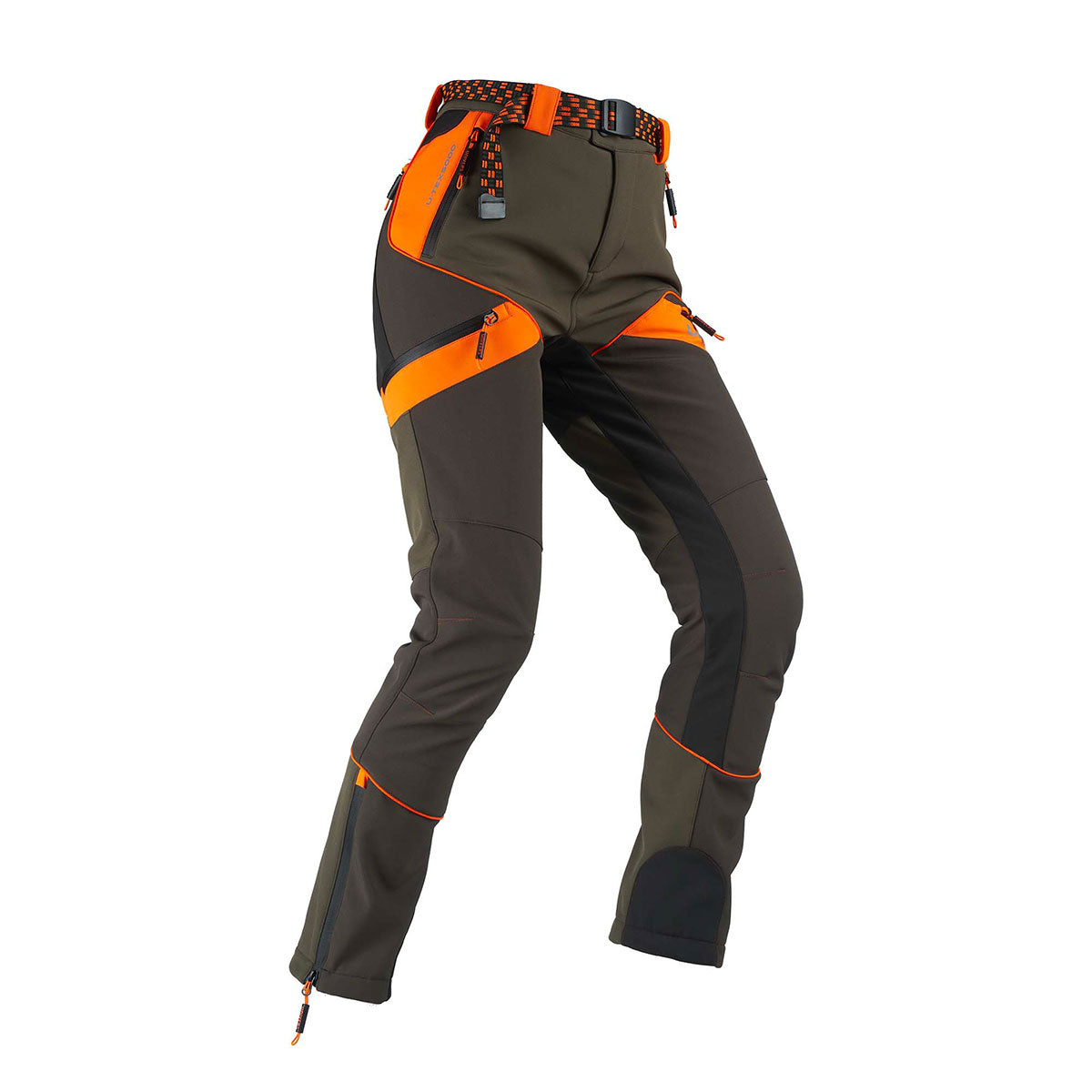 PANTALONE - UNIVERS - DONNA - CACCIA SOFTSHELL U-TEX Verde/Arancio