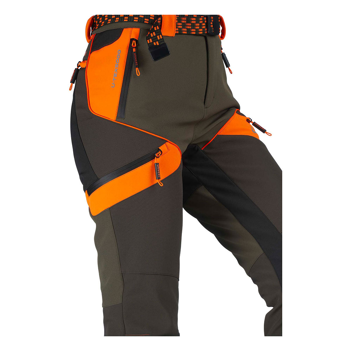 PANTALONE - UNIVERS - DONNA - CACCIA SOFTSHELL U-TEX Verde/Arancio
