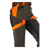 PANTALONE - UNIVERS - DONNA - CACCIA SOFTSHELL U-TEX Verde/Arancio