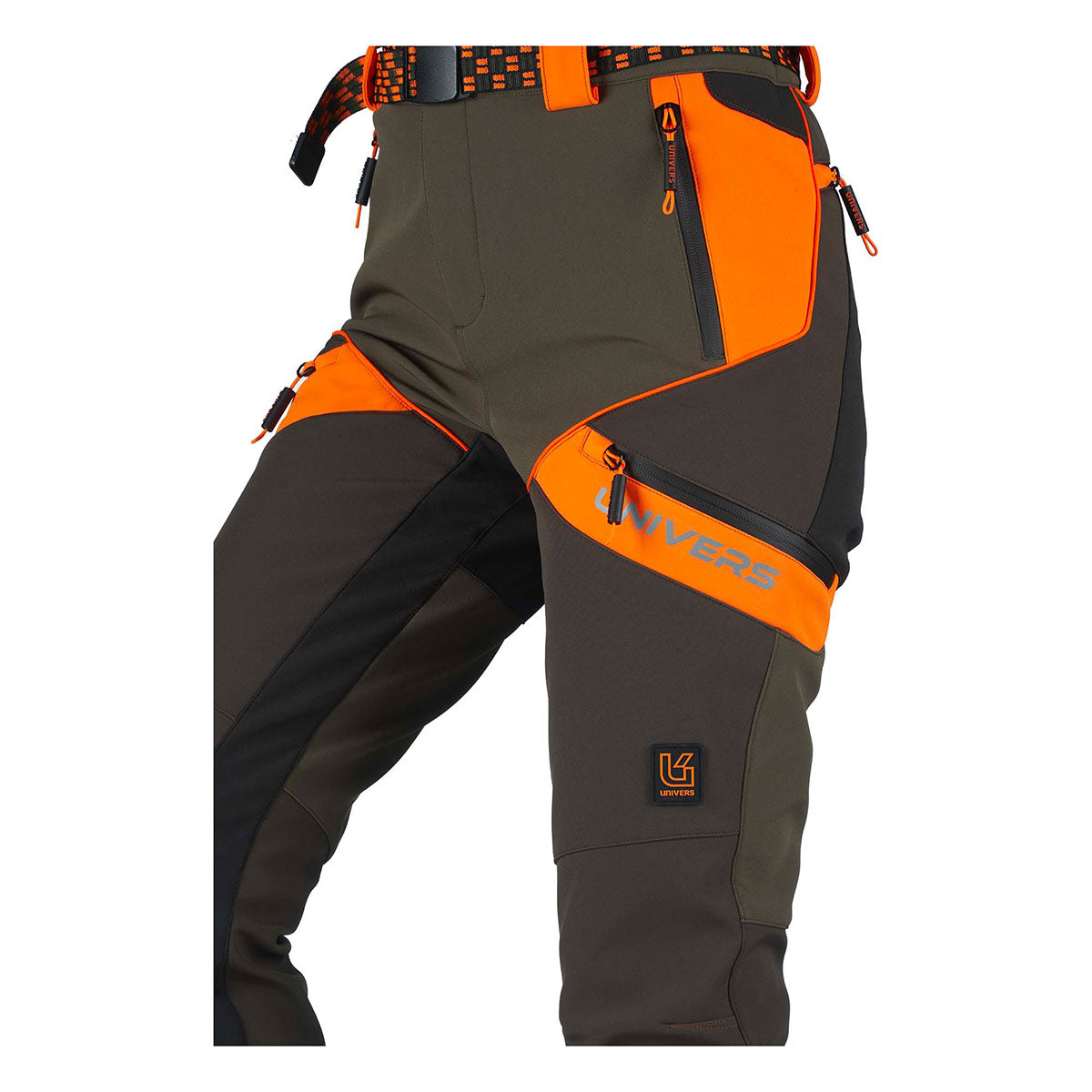 PANTALONE - UNIVERS - DONNA - CACCIA SOFTSHELL U-TEX Verde/Arancio