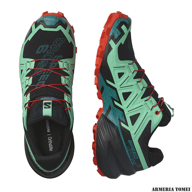 SALOMON - DONNA - SPEEDCROSS 6 W Black / Biscay Green / Fiery Red