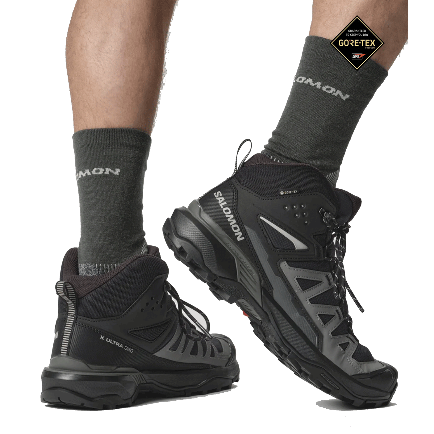 SALOMON - UOMO - X ULTRA 360 MID GTX Black / Magnet / Pewter