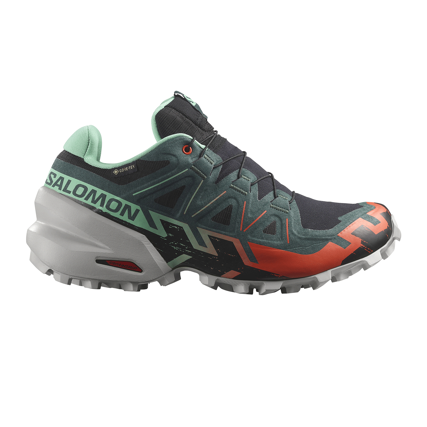 SALOMON - DONNA - SPEEDCROSS 6 GTX W Black / Electric Green / Cherry Tomato