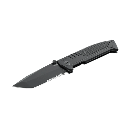 COLTELLO - WALTHER/UMAREX - PDP STEEL FRAME TANTO FOLDER SERRATED, black