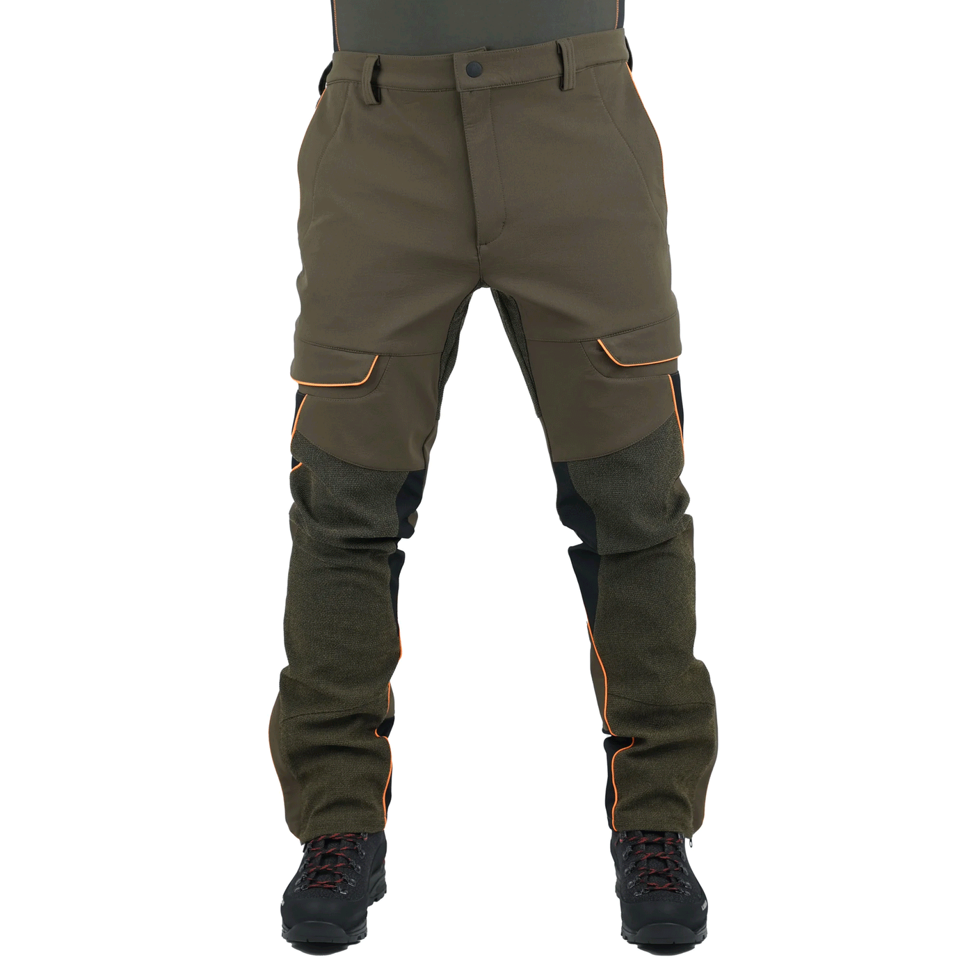 PANTS - MASSERIA - MICROFIBER Olive / Orange Fluo