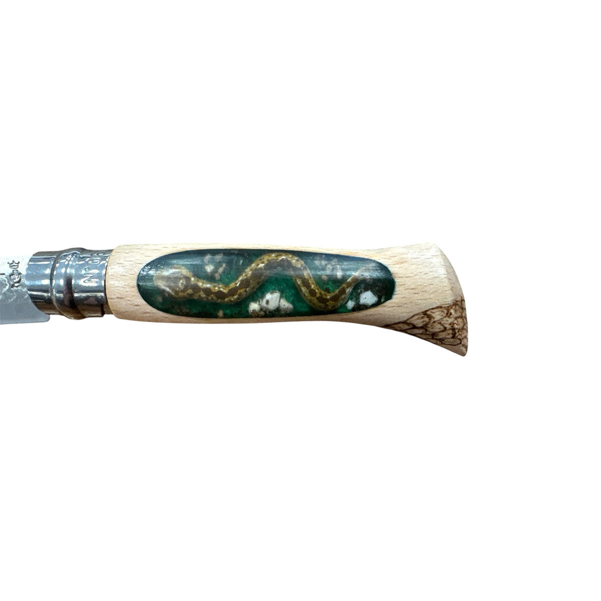 COLTELLO - OPINEL -  N.6 INOX REALIZZATO A MANO CON VIPERA
