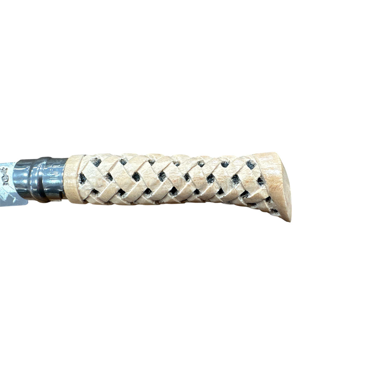 COLTELLO - OPINEL -  N.6 INOX REALIZZATO A MANO MAGLIA INTRECCIO ROMBI