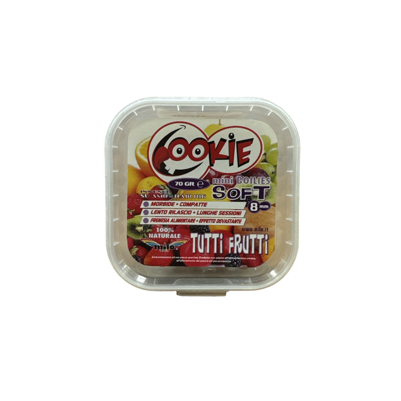 MILO - COOKIE MINI BOILIES SOFT 70GR 8mm TUTTI FRUTTI