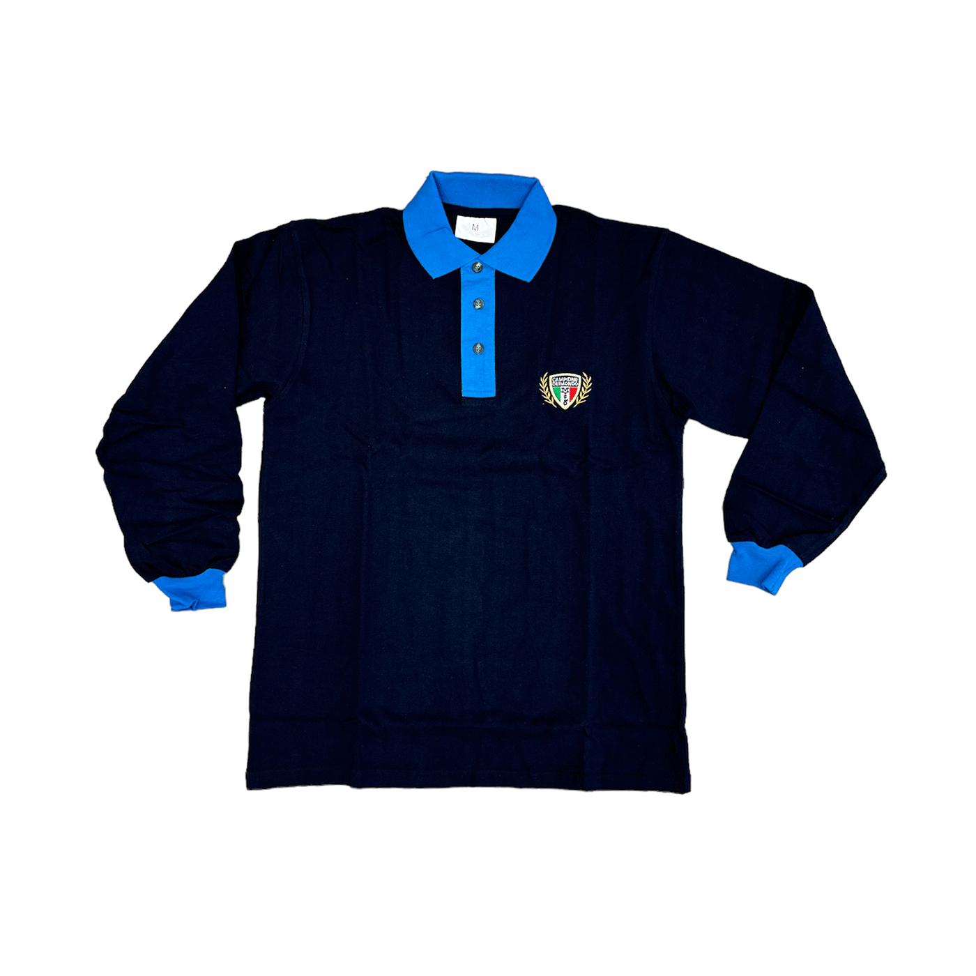 MILO - POLO MANICHE LUNGHE AZZURRA/BLU SCURO