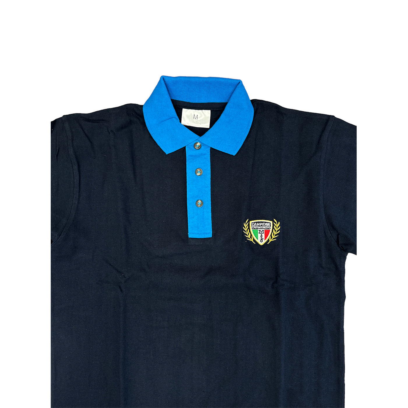 MILO - POLO MANICHE LUNGHE AZZURRA/BLU SCURO