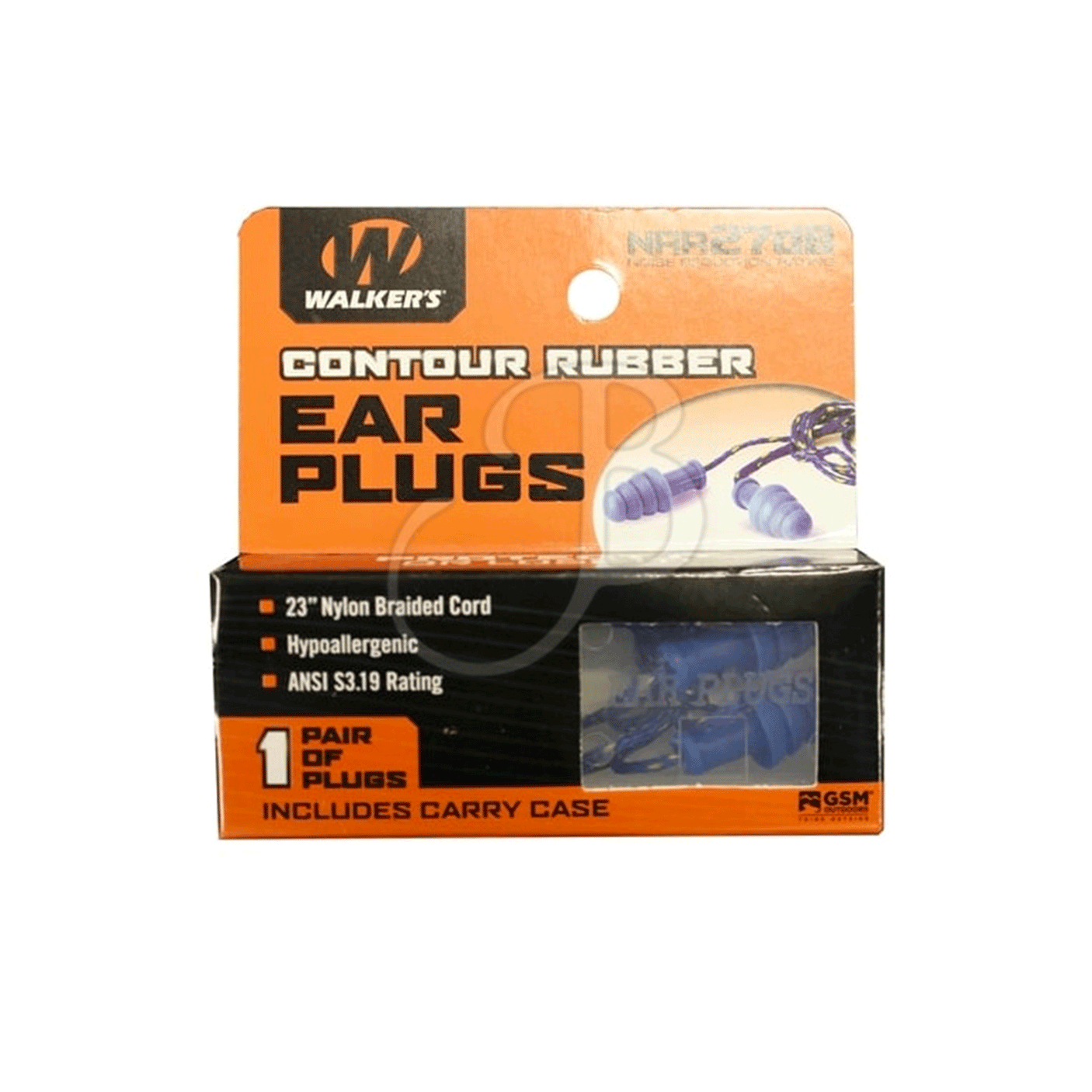 SHOOTING HEADPHONES - WALKER'S - RUBBER PROTECTION CAPS WITH BLUE CORD