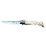 COLTELLO - OPINEL -  N.9 INOX REALIZZATO A MANO INTAGLIO AD INTRECCIO