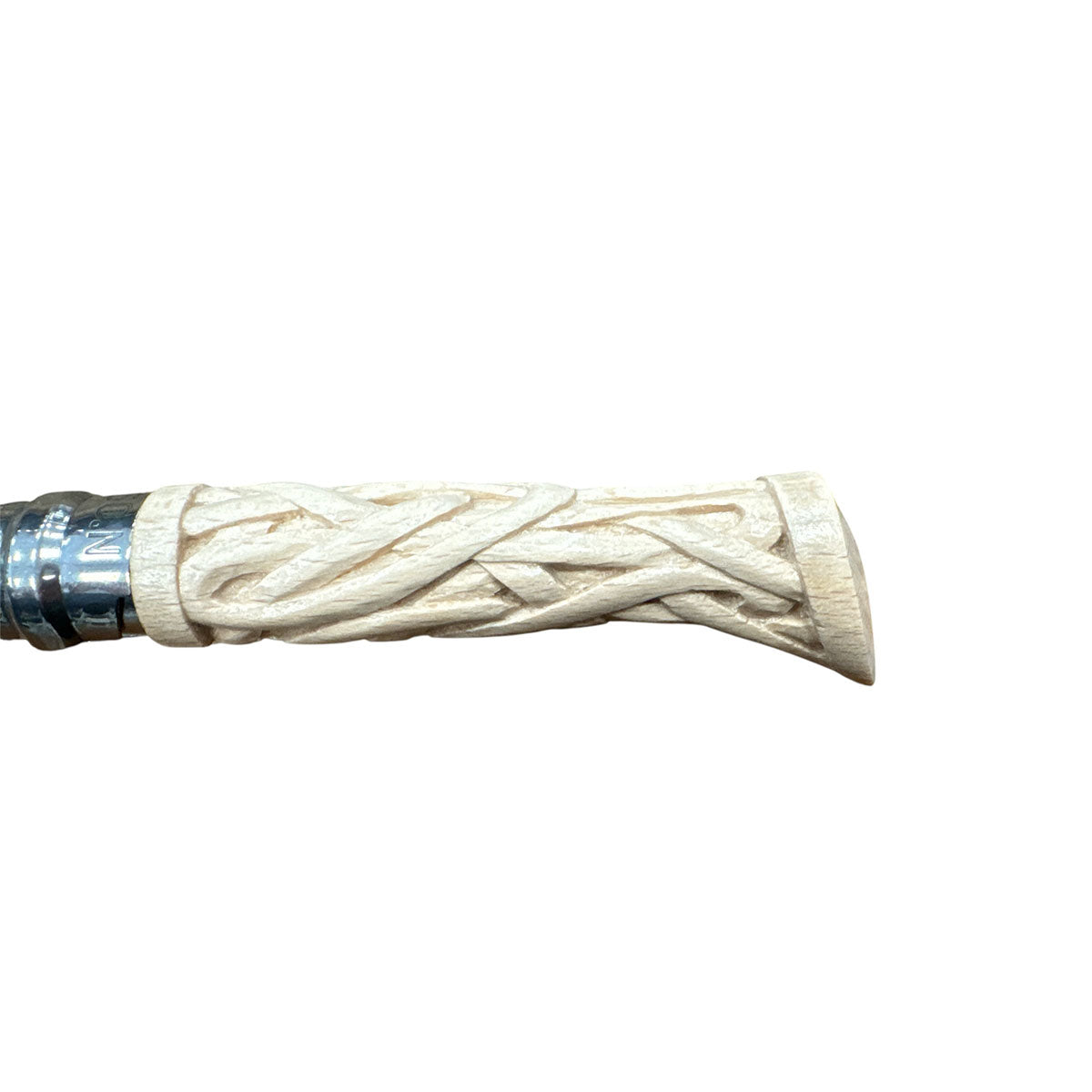 COLTELLO - OPINEL -  N.9 INOX REALIZZATO A MANO INTAGLIO AD INTRECCIO
