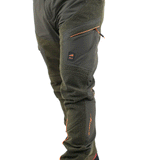 PANTS - MASSERIA - SPANDEX WITH REINFORCEMENTS Olive / Orange Fluo