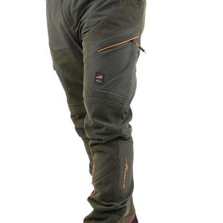 PANTALONE - MASSERIA - SPANDEX CON RINFORZI Olive / Orange Fluo