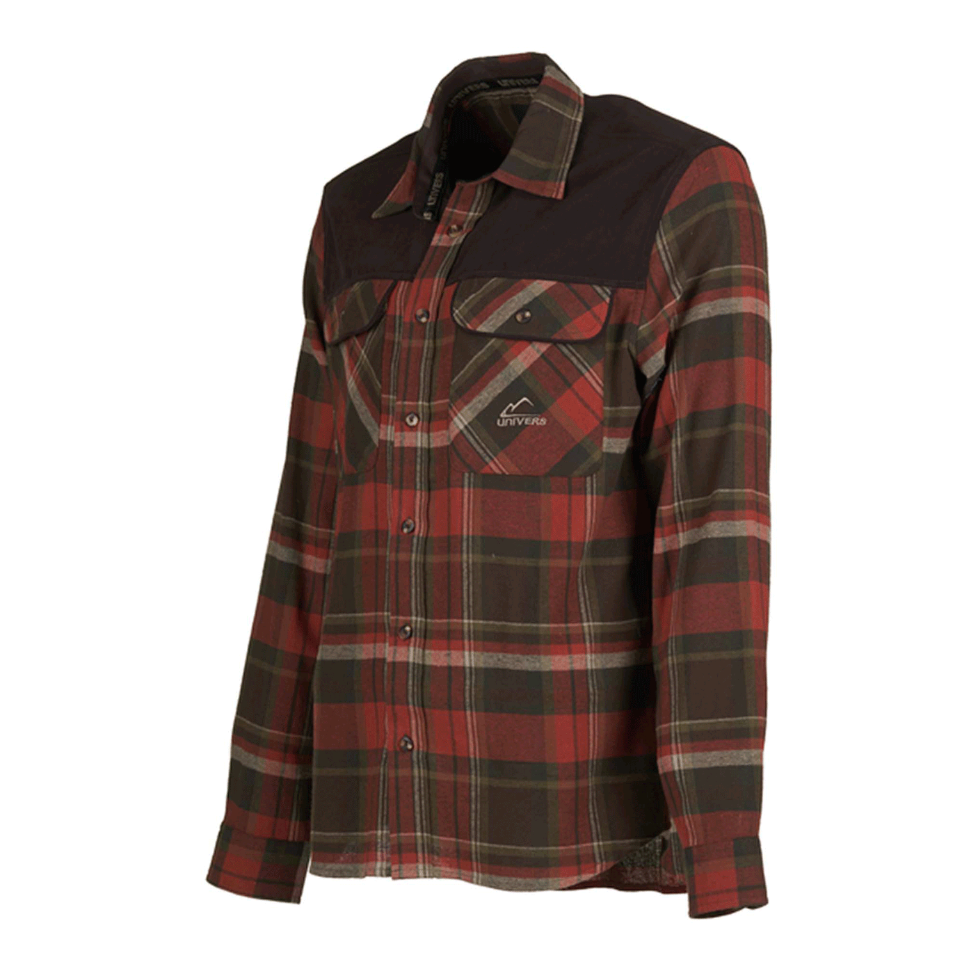 UNIVERS - CAMICIA CACCIA FLANELLA CORDURA CON SUEDE SCOZZESE