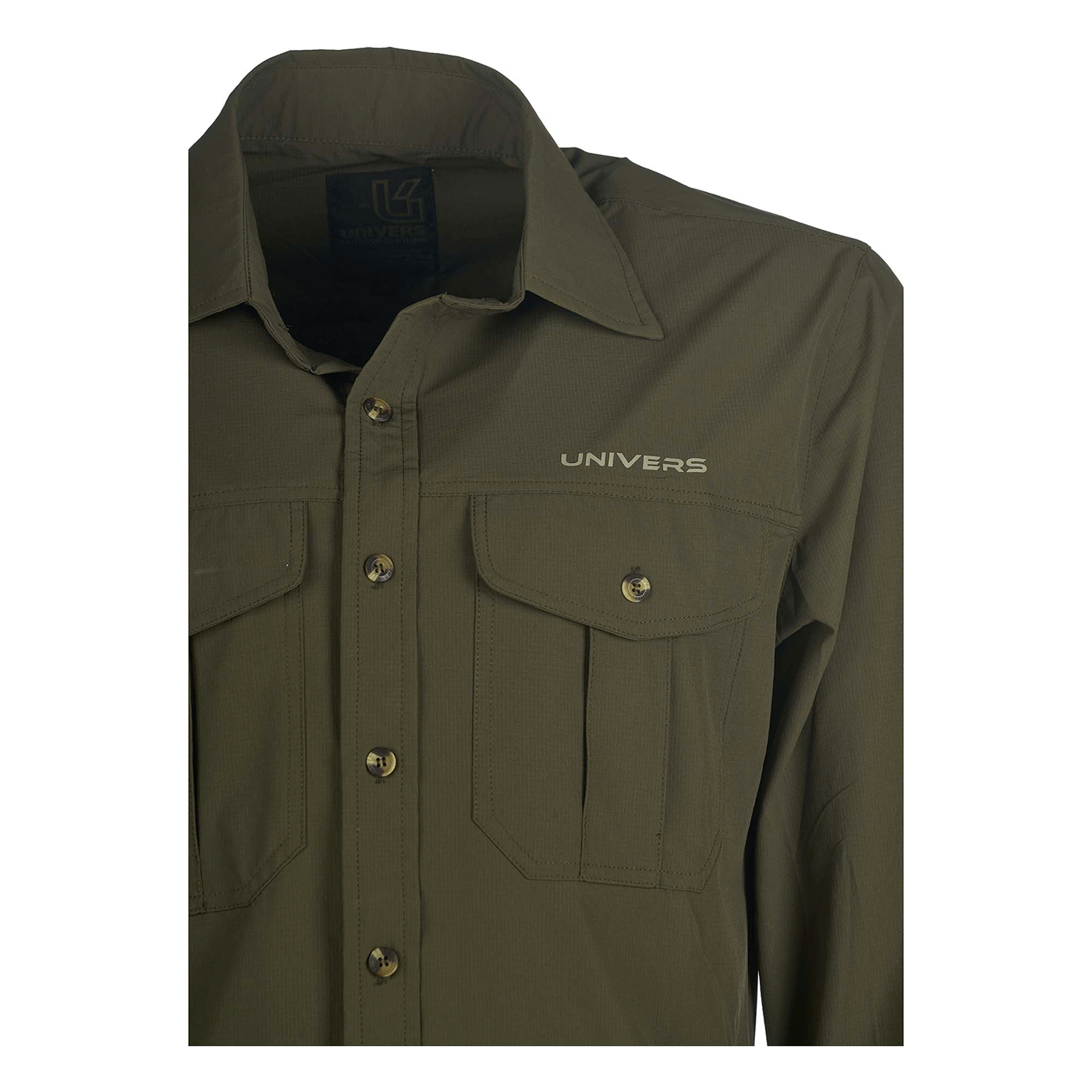 UNIVERS - CAMICIA PINZOLO 4-WAY STRETCH VERDE